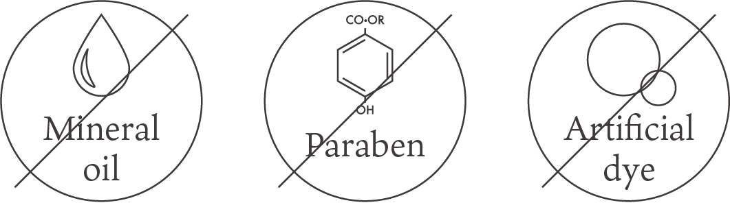 No Mineral oil,No Paraben,No Artificial dye