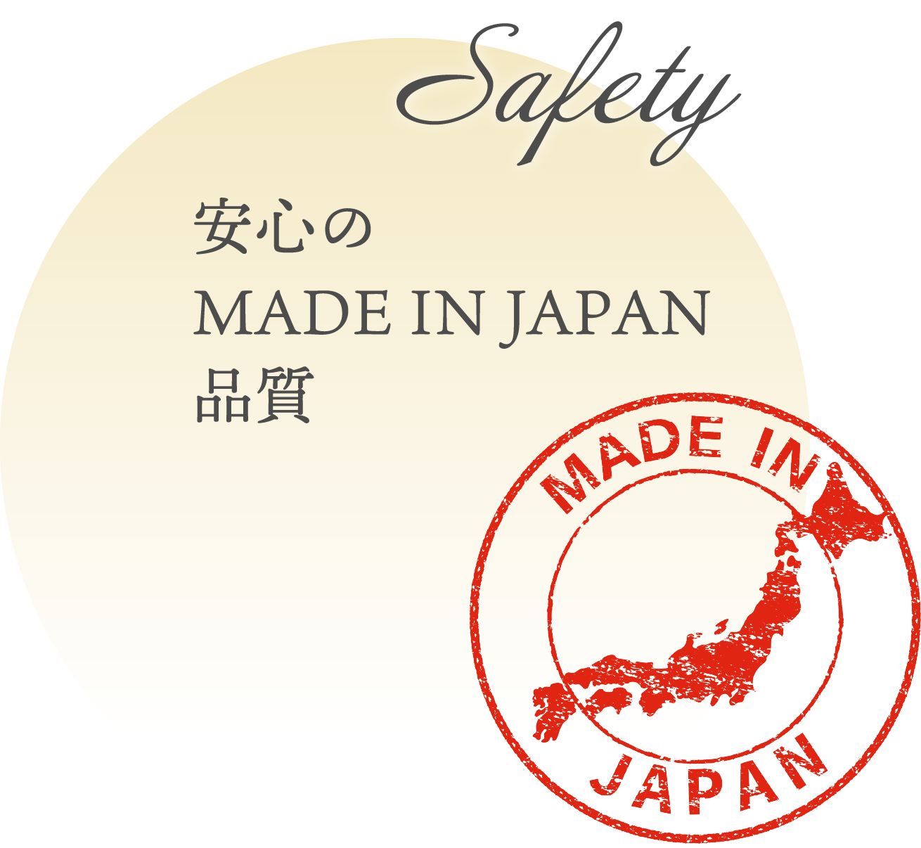 安心のMADE IN JAPAN品質